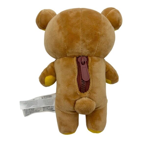 San-X Rilakkuma Plush Doll - Brown with Back Zipper Pouch Small - Picture 9 of 11